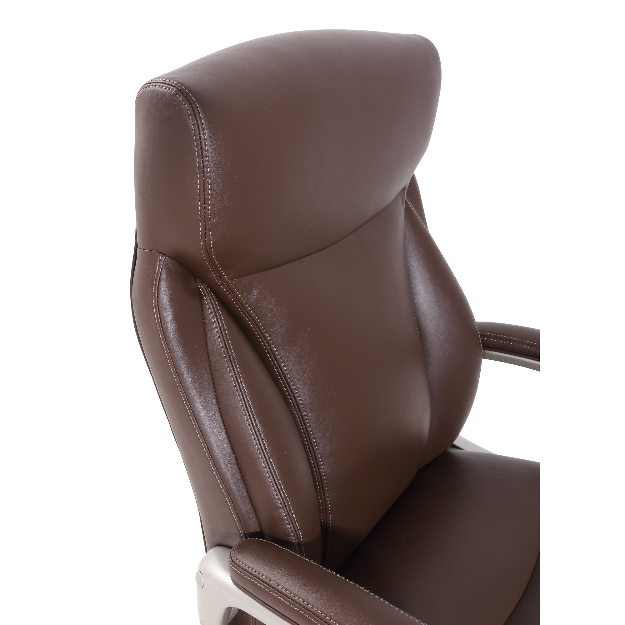 LaZBoy Arcadian Bonded Leather Executive Chair, Brown (60008) Quill