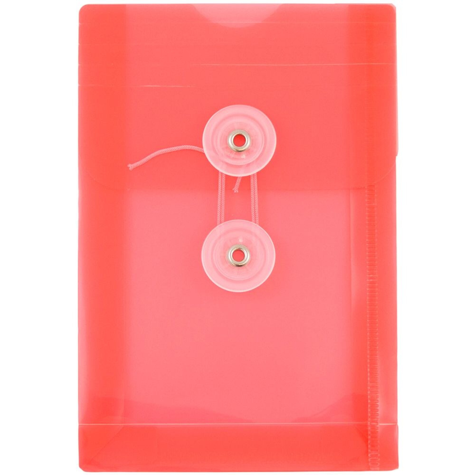 JAM Paper Plastic Envelopes with Button and String Tie Closure, Open ...