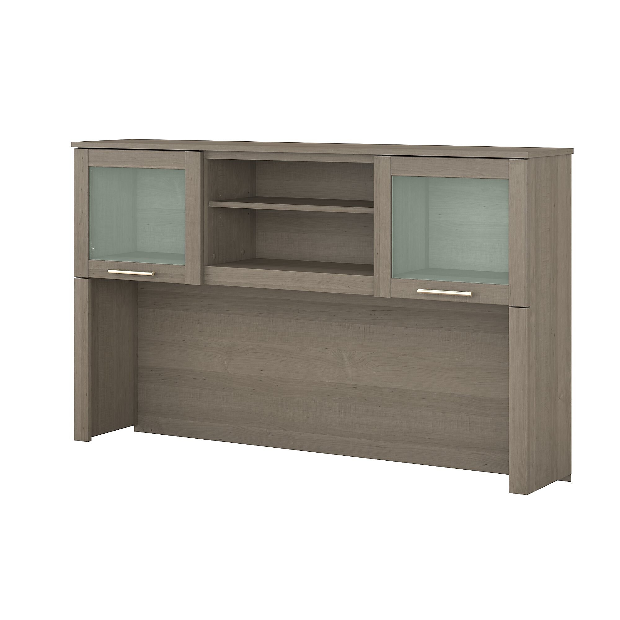 Bush Furniture Somerset 60W Hutch for L Shaped Desk, Ash Gray (WC81631
