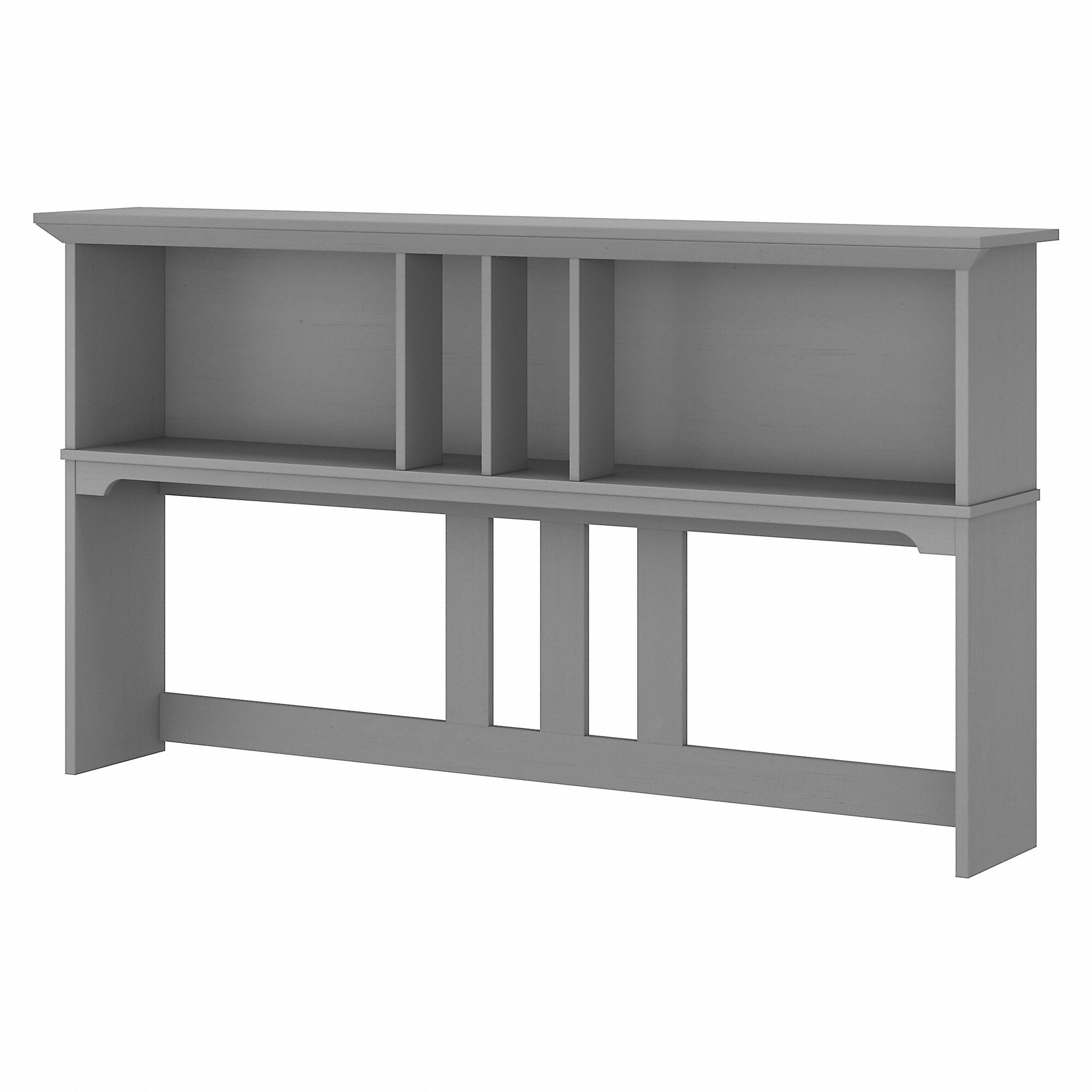 Bush Furniture Salinas 60W Hutch for L Shaped Desk, Cape Cod Gray