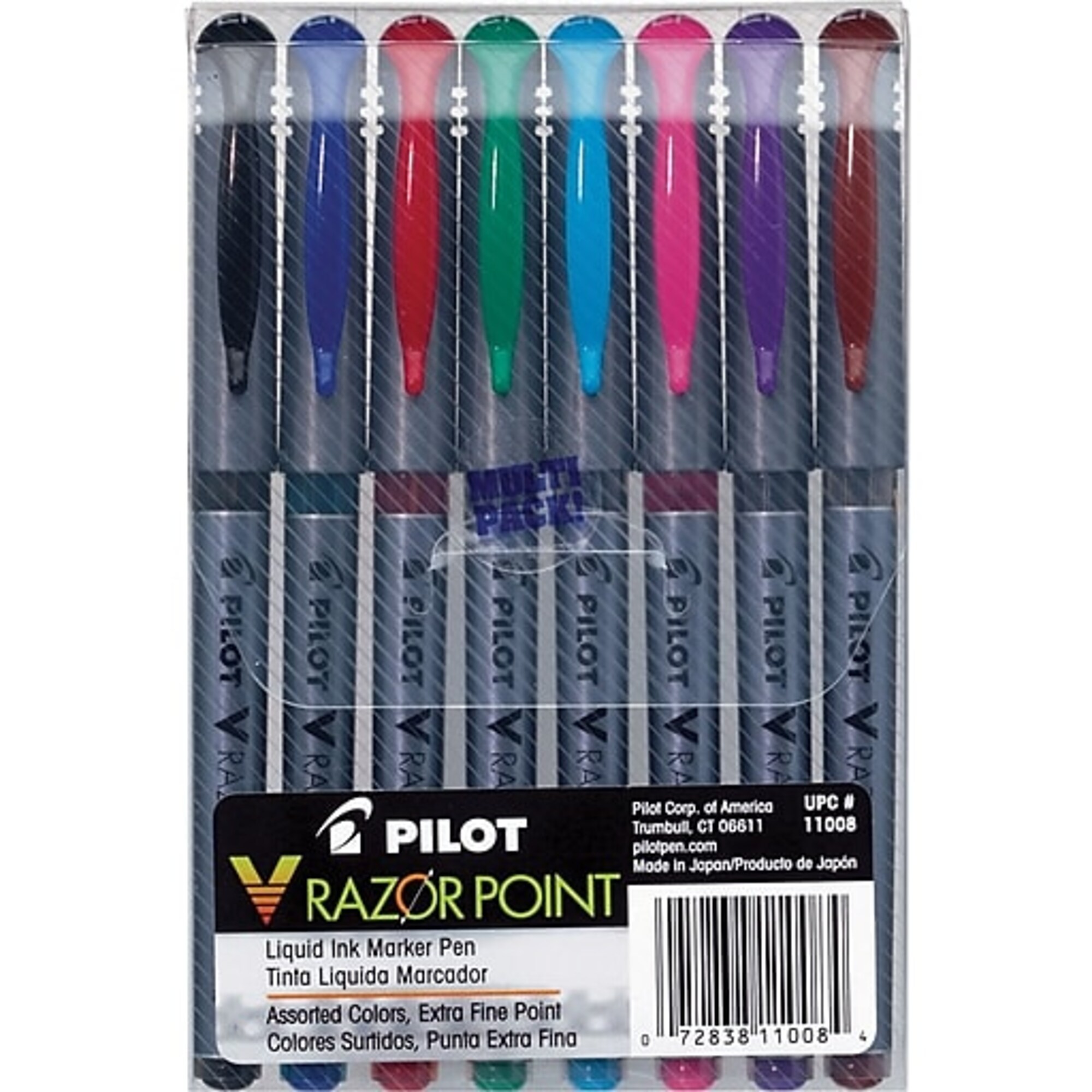 Pilot V Razor Point Liquid Ink Marker Pens, Extra Fine Point, Assorted ...