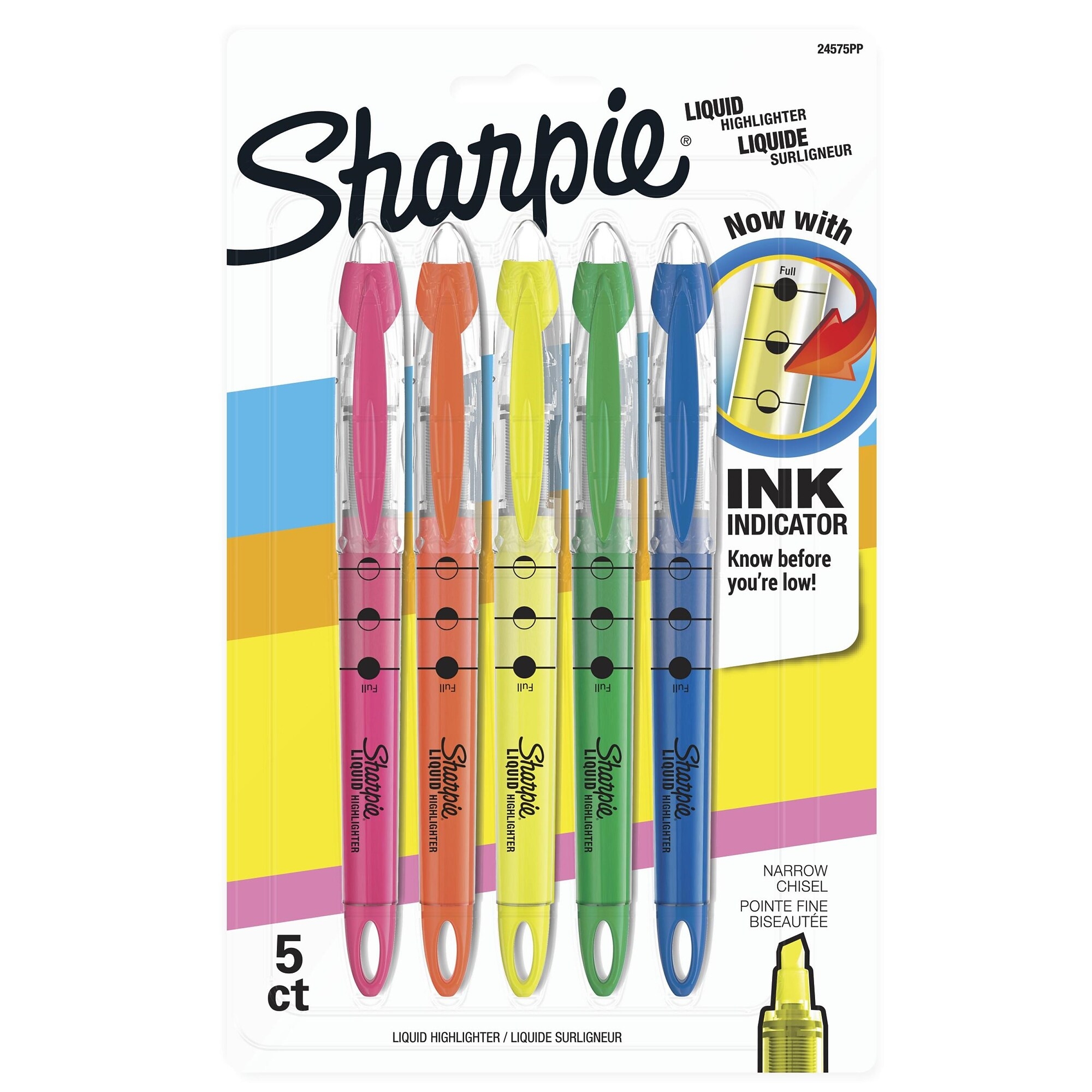 Sharpie Oil-Based Paint Markers, Fine Tip, Assorted, 5/Pack (37371