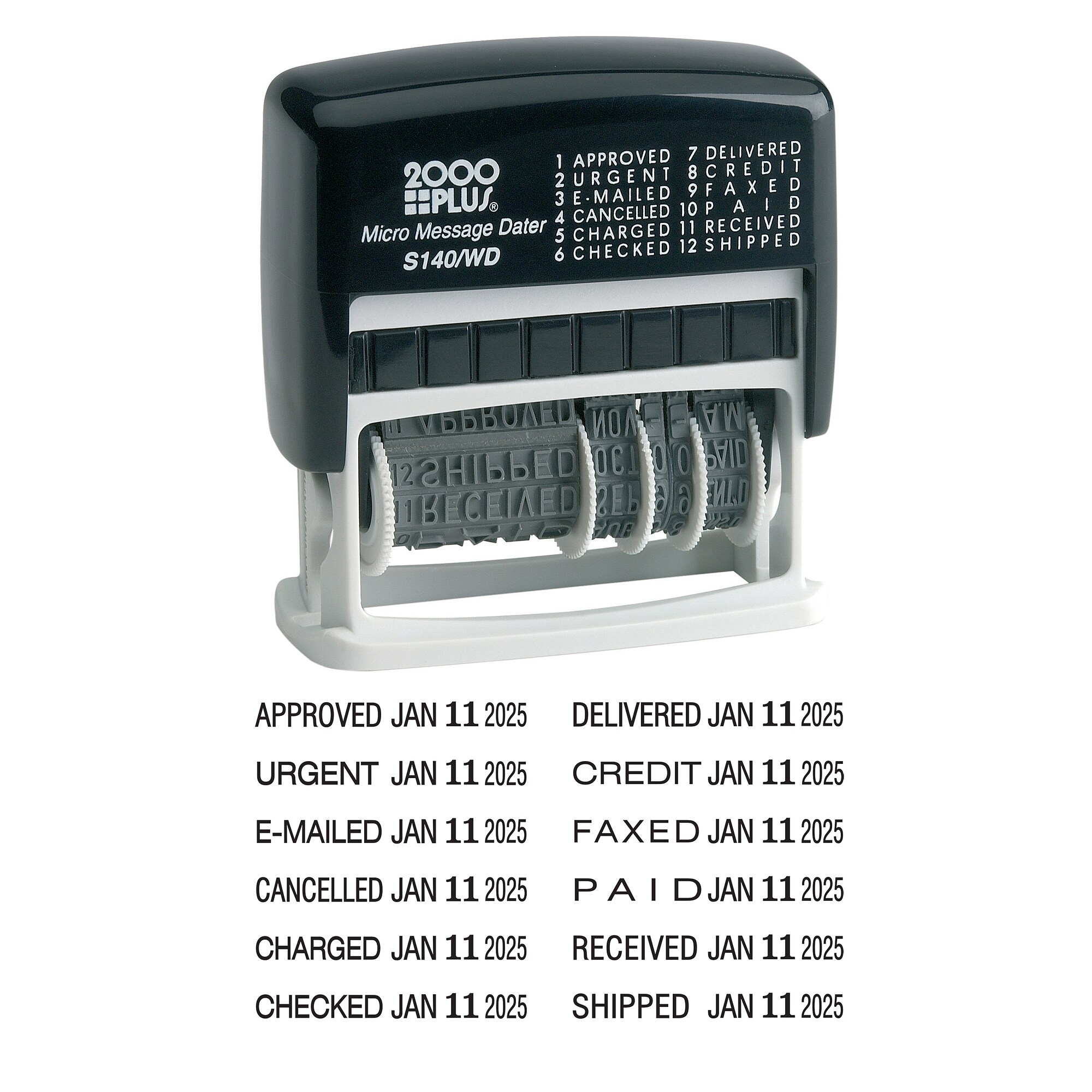 2000 PLUS Printer Line Dater, Message/Date, Black Ink (011090) | Quill ...