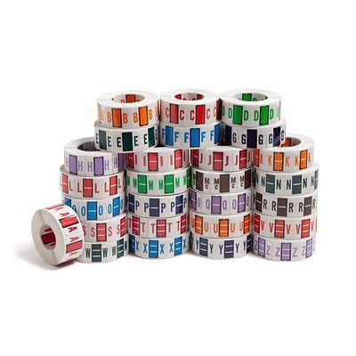 Smead BCCR Bar Style Color-Coded File Folder Labels, 1 x 1.25, Assorted ...