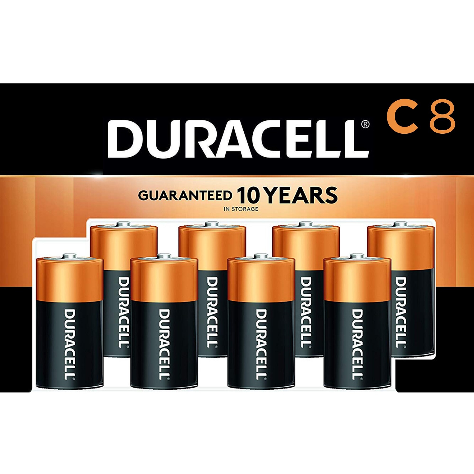 Duracell Coppertop C Alkaline Batteries, 8/Pack (MN14RT8Z) Quill Best