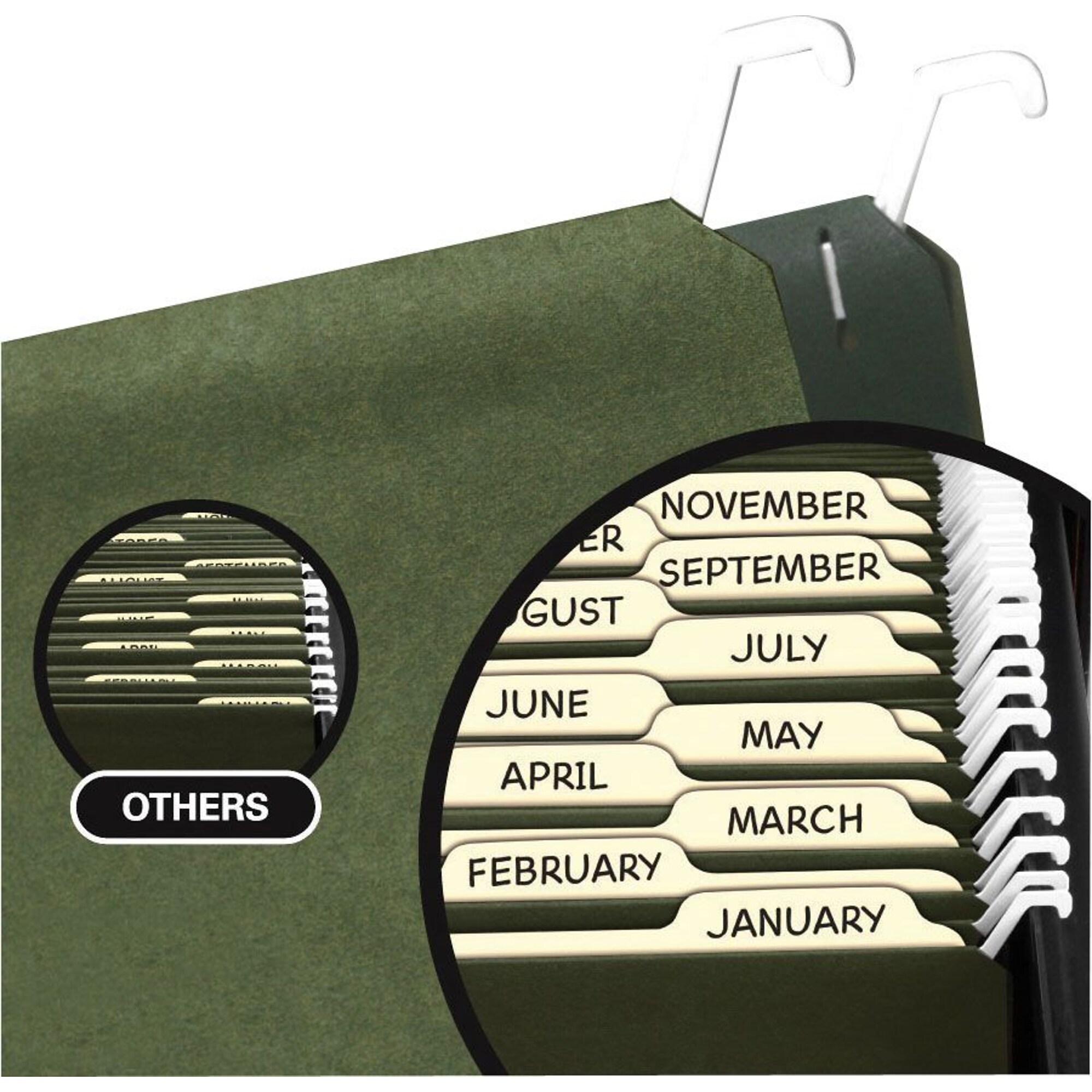 Find It Heavy Duty Hanging File Folder, Legal Size, Green, 20/Pack