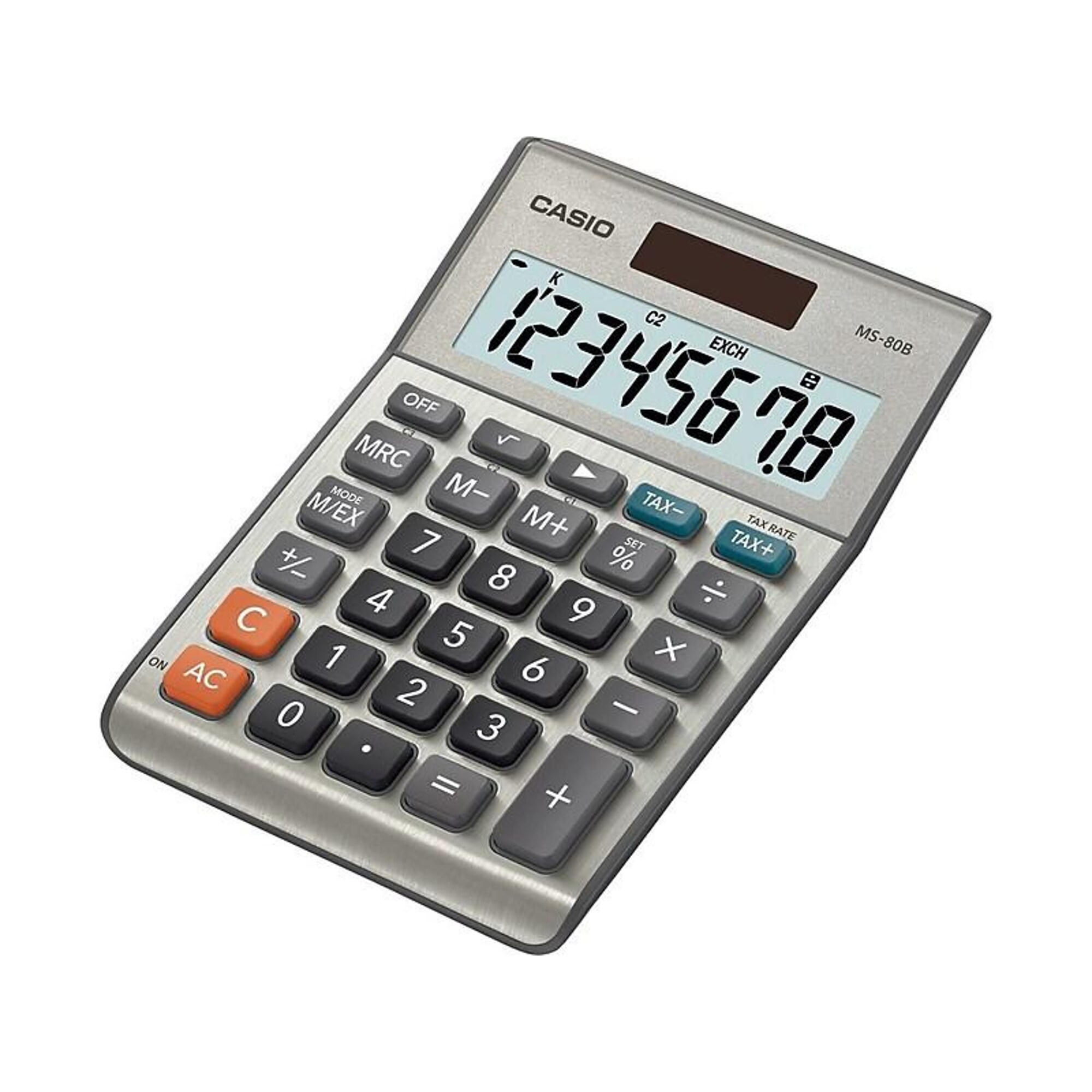 Casio MS-80B 8-Digit Desktop Calculator, Gray, Grey | Quill Best Deals ...