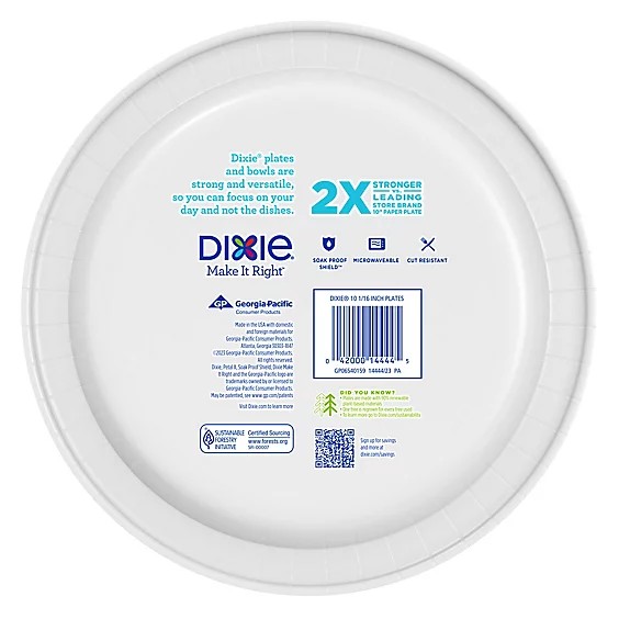 Dixie Everyday Plates, 10-1/16 - 150 count