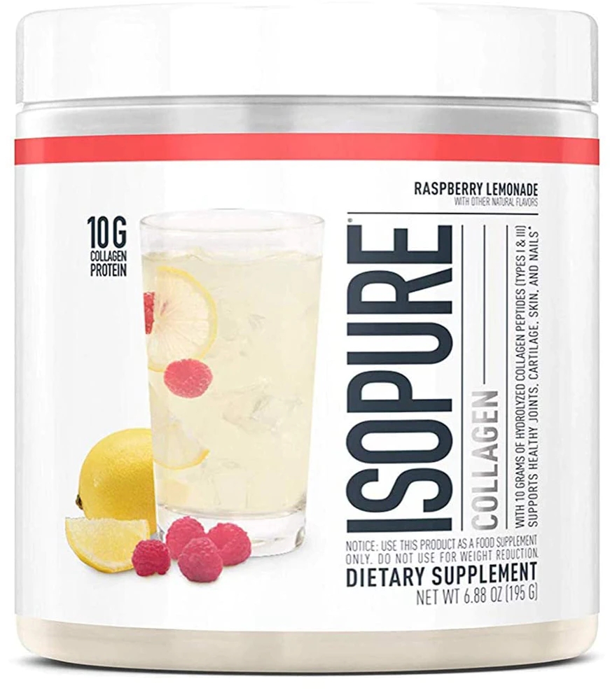 Isopure Collagen Peptides Protein Powder Raspberry Lemonade 6.88 oz ...