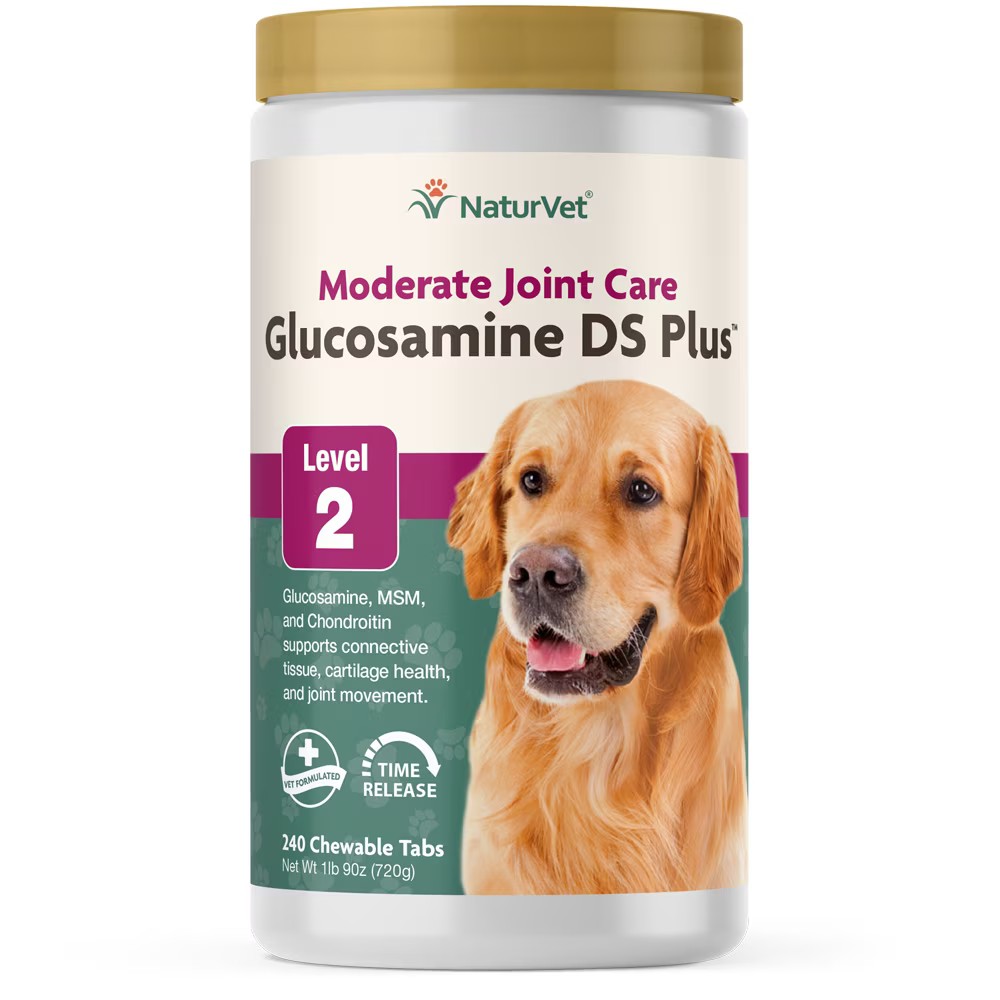 NaturVet Moderate Joint Care Glucosamine DS Plus Level 2 for Dogs 240
