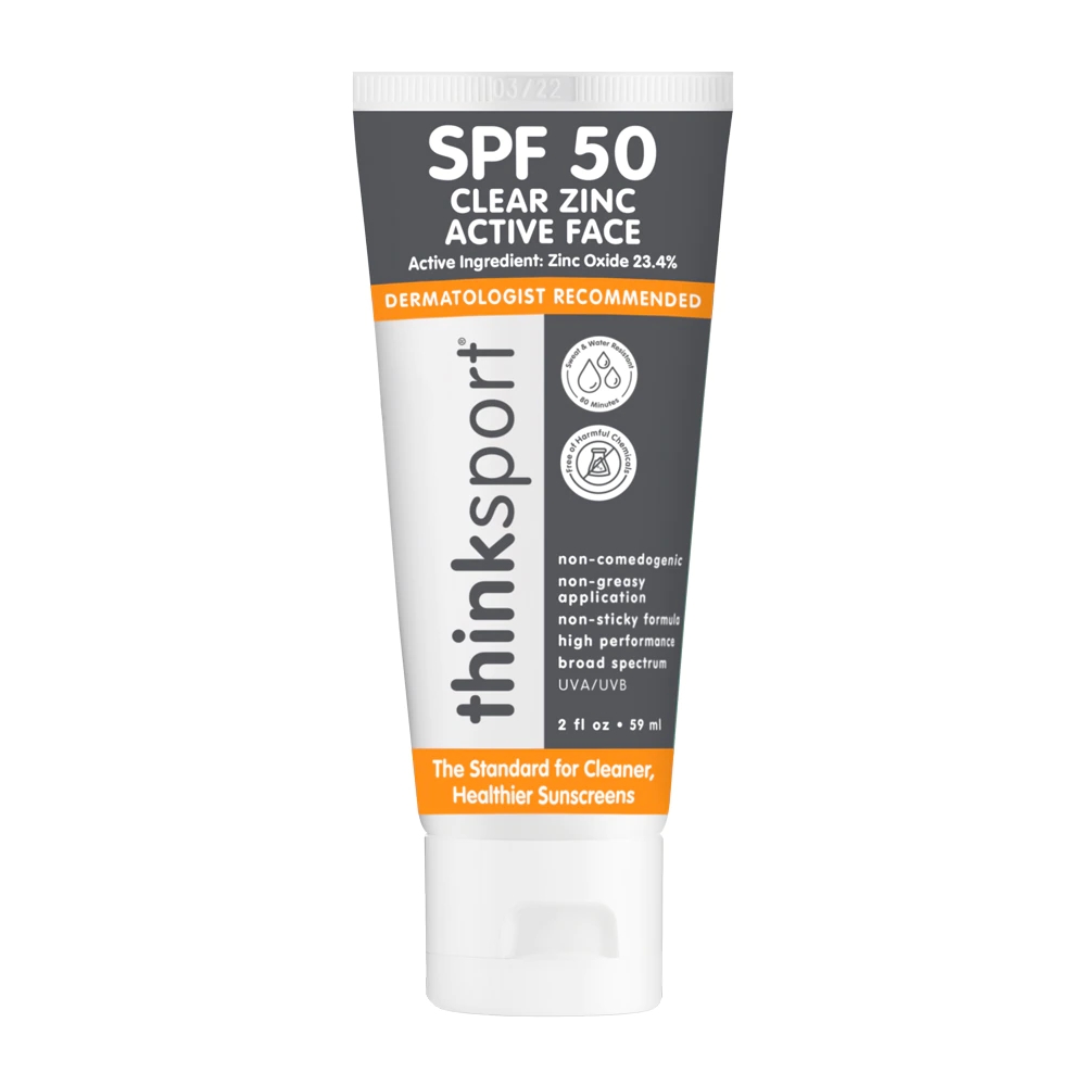 Thinksport Clear Zinc Active Face Sunscreen SPF 50 3 fl oz Best Deals ...