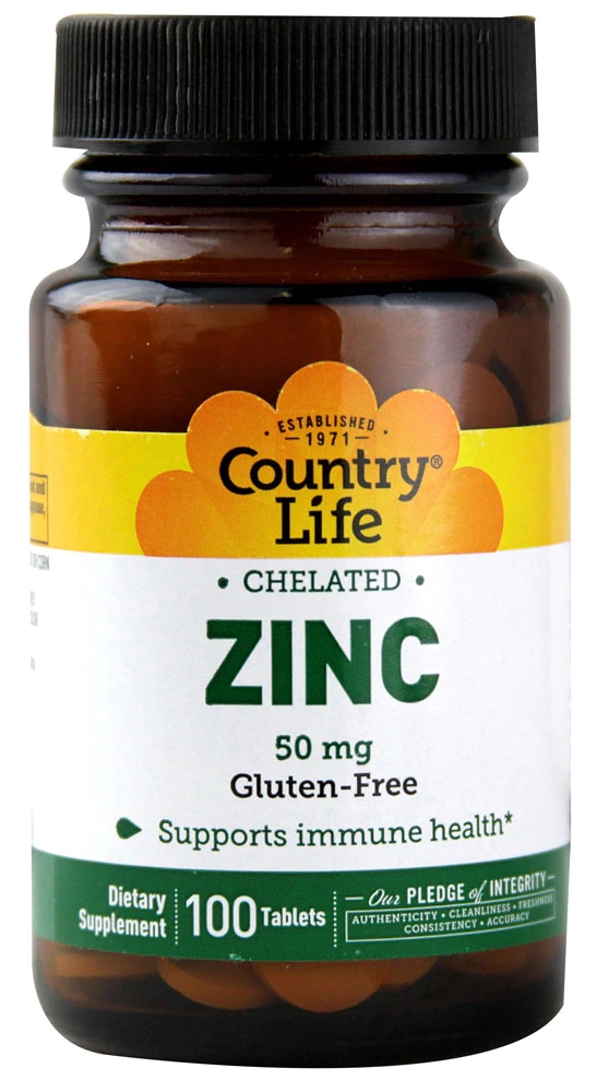 Country Life Chelated Zinc 50 mg 100 Tablets Best Deals and Price