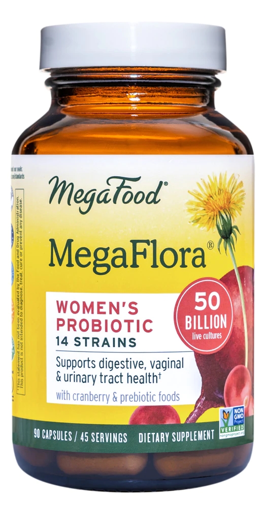 MegaFood MegaFlora Women's Probiotic 50 Billion CFU - 90 Capsules Best ...