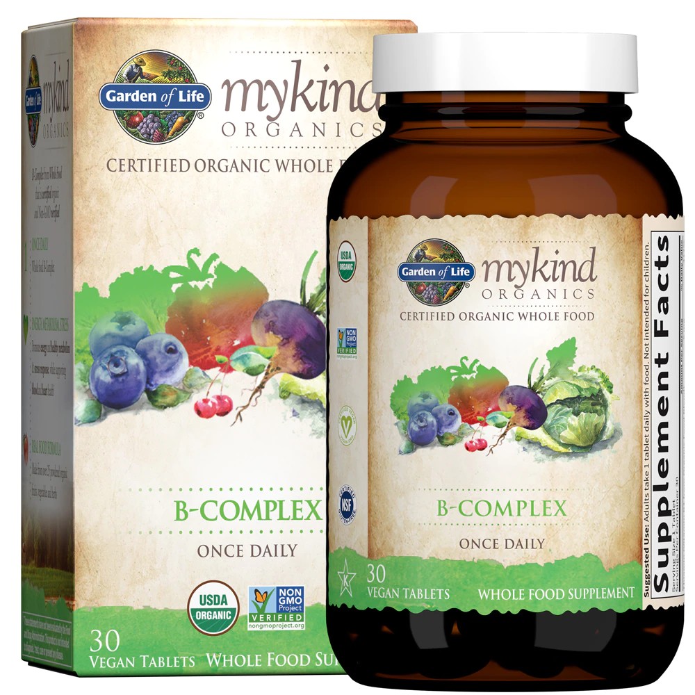 Garden Of Life Mykind Organics B-Complex Once Daily 30 Vegan Tablets ...