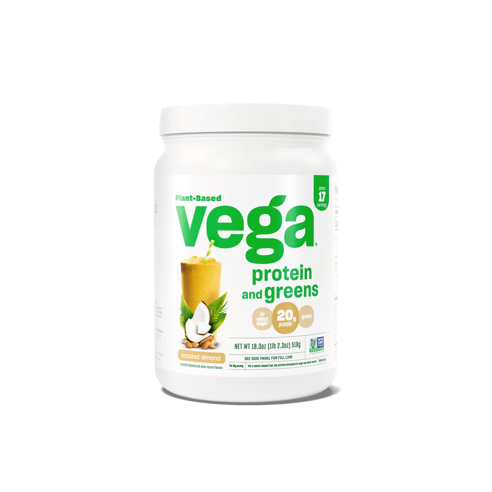 Vega Protein and Greens Vegan Protein Powder Coconut Almond 17 Servings