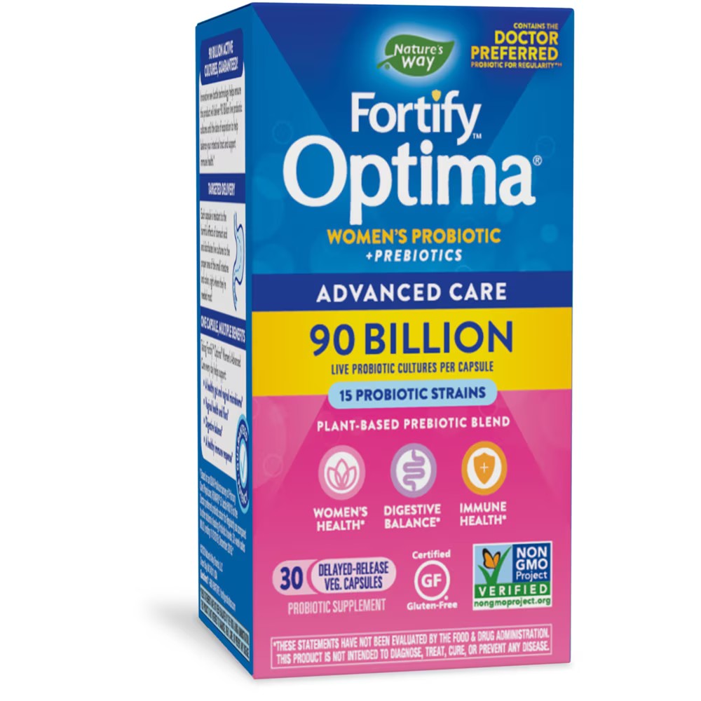 Nature's Way Fortify Optima Womens Probiotic + Prebiotic 90 billion ...