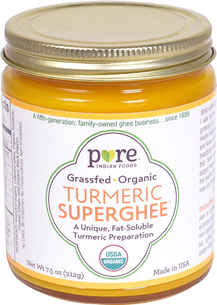 Pure Indian Foods Organic Turmeric Superghee Grass Fed Oz Best