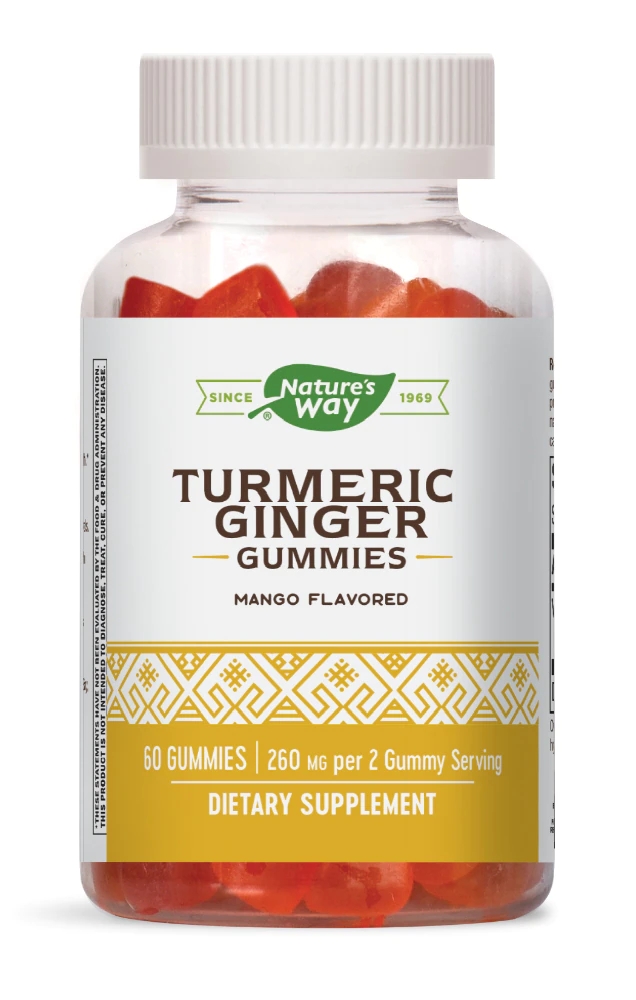 Nature's Way Turmeric Ginger Gummies 260 mg Turmeric Per 2 Gummy