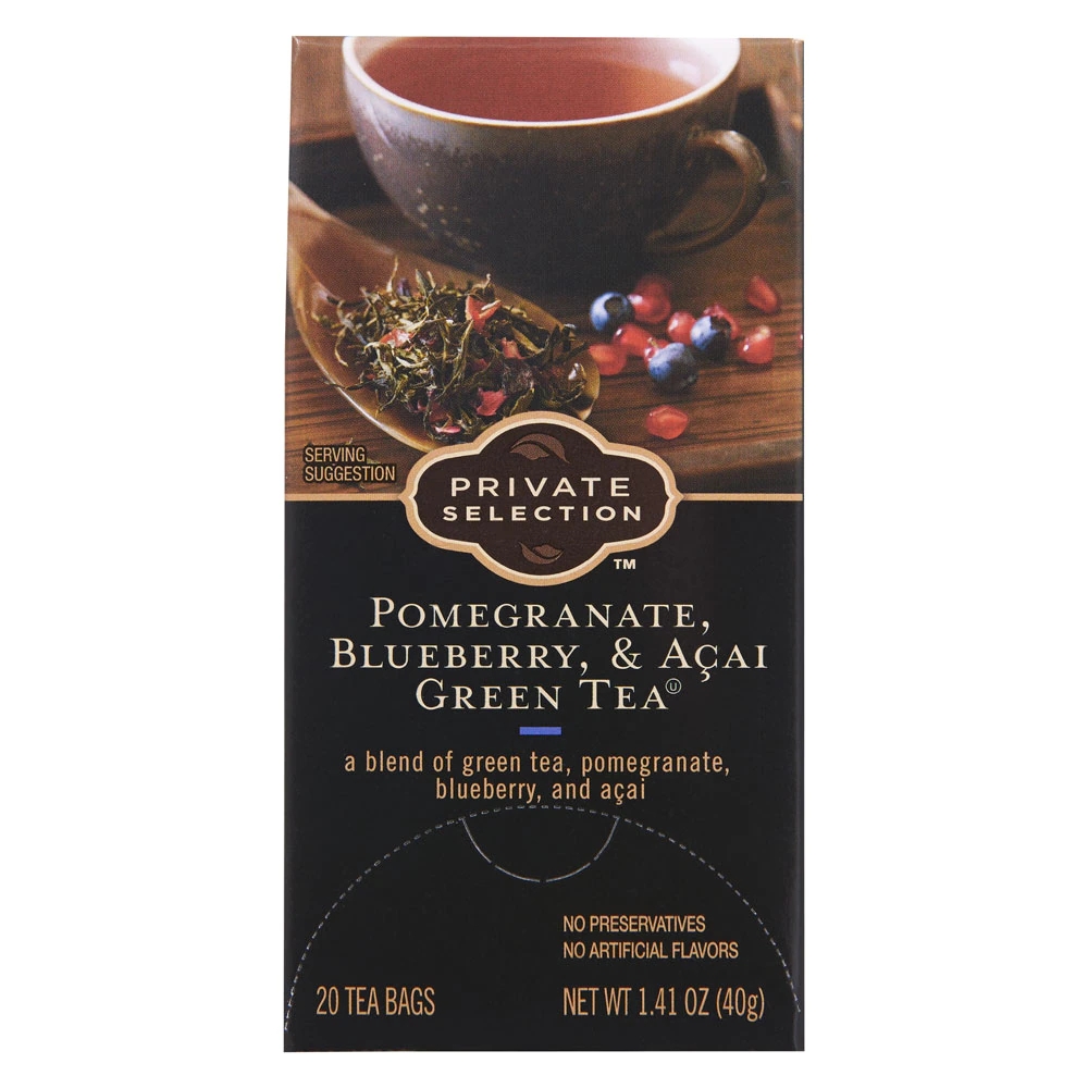 Private Selection Green Tea Pomegranate, Blueberry, & Acai 20 Tea Bags