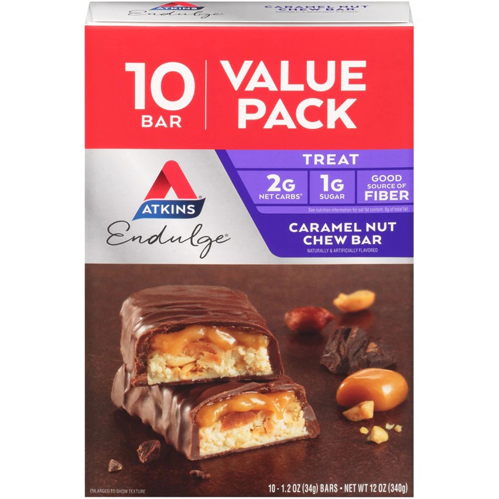 Atkins Endulge Treats Caramel Nut Chew Bar 10 Bars Best Deals and Price