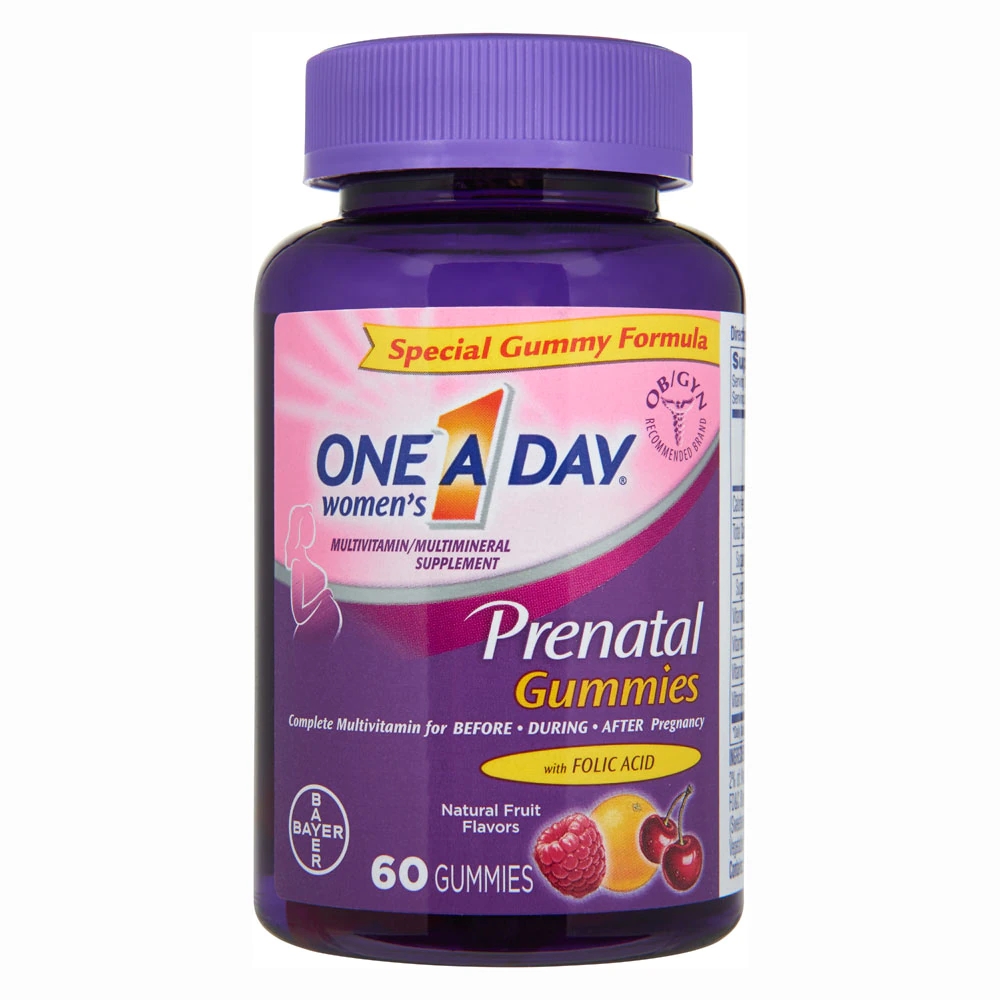 One A Day Women S Prenatal Gummies With Folic Acid Natural Fruit Flavors 60 Gummies Best Deals