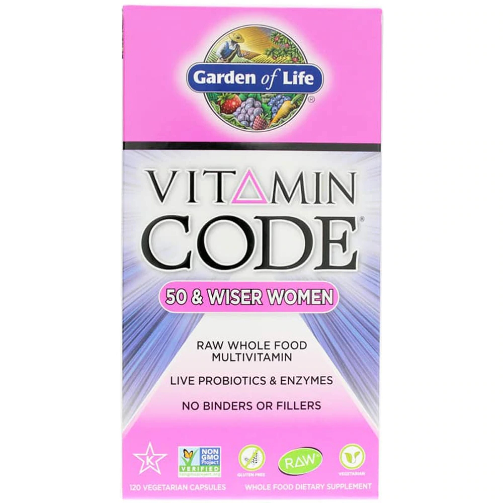 Garden of Life Vitamin Code 50 & Wiser Women Whole Food Multivitamin ...