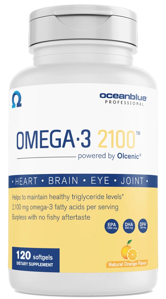 Oceanblue Professional Omega-3 2100 Natural Orange 120 Softgels Best ...