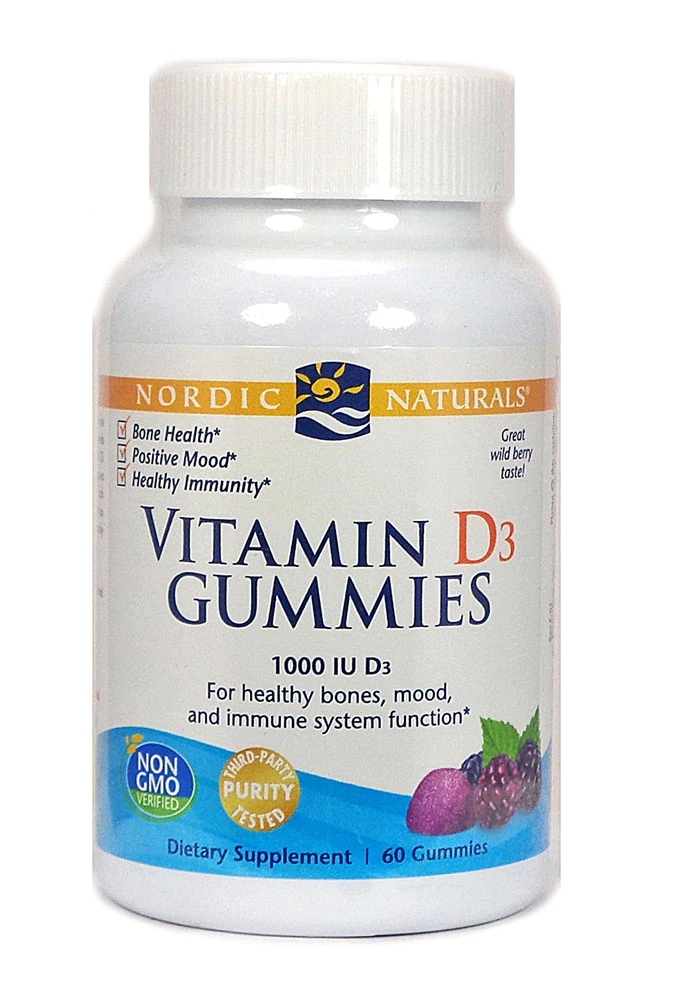 Nordic Naturals Vitamin D3 Gummies Wild Berry 1000 IU 60 Gummies Best