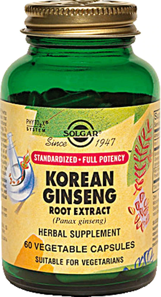 Solgar Korean Ginseng Root Extract 60 Vegetable Capsules Best Deals and