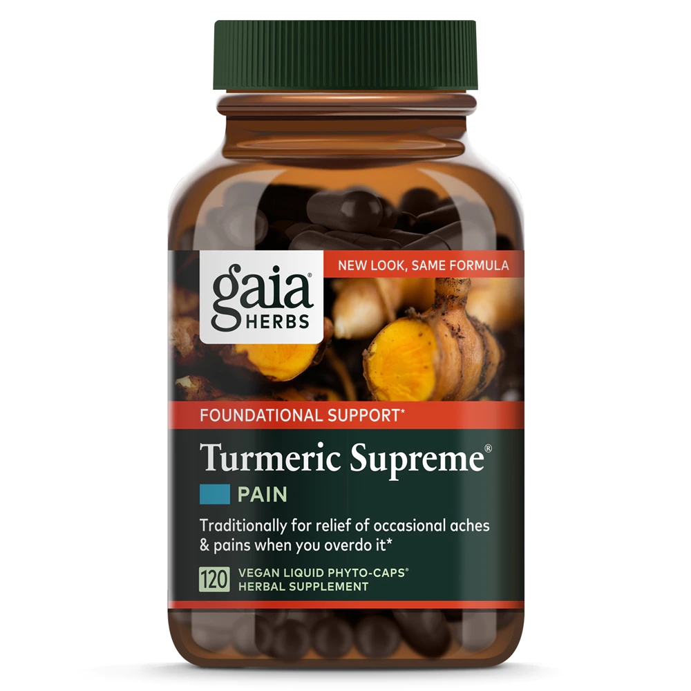 Gaia Herbs Curcumin Synergy Turmeric Supreme Pain 120 Vegetarian Liquid