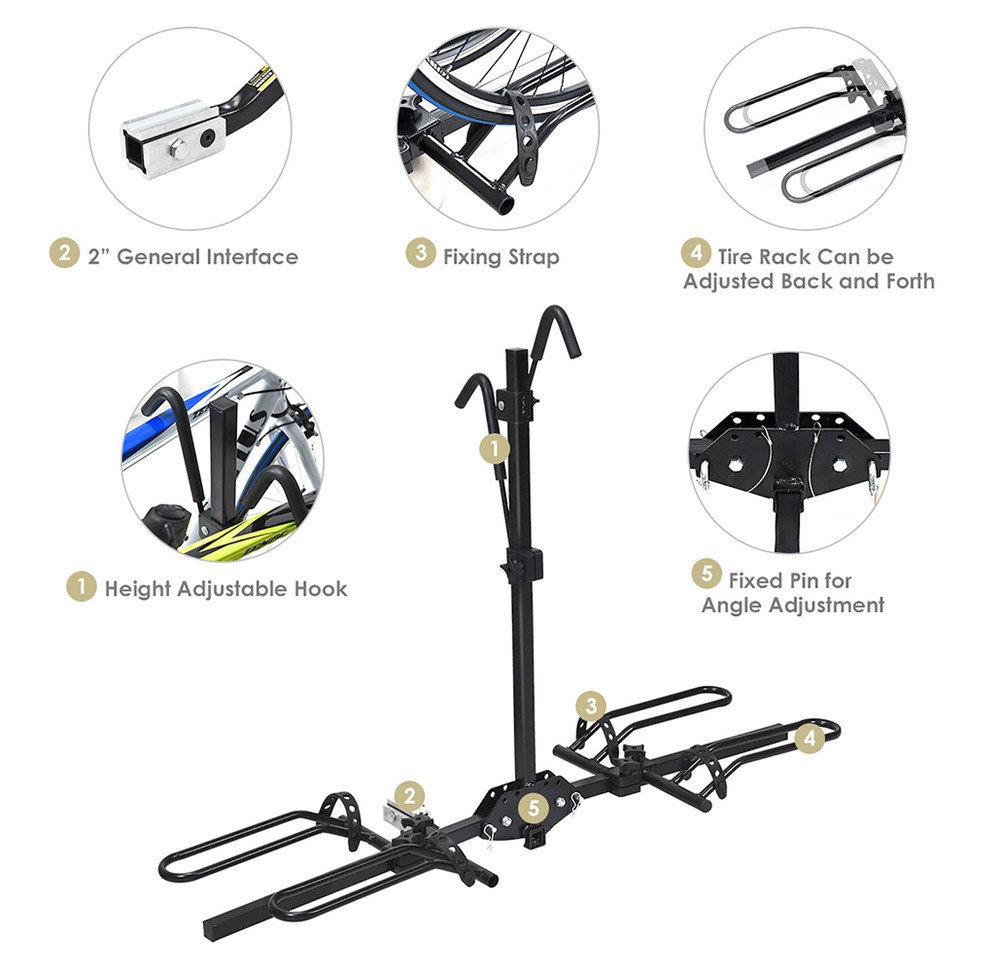 Goplus 2Bike Platform Hitch Carrier Rack melhores ofertas e histórico