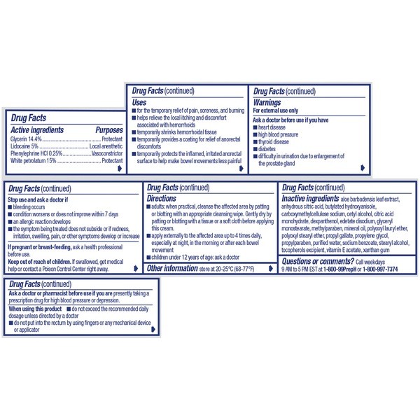 PREPARATION H Rapid Relief with Lidocaine Hemorrhoid Symptom Treatment ...