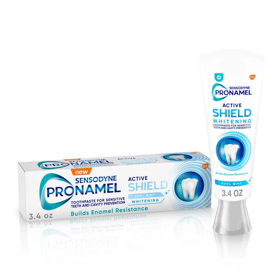 Sensodyne Pronamel Active Shield Whitening Toothpaste for Sensitive Teeth and Cavity Prevention