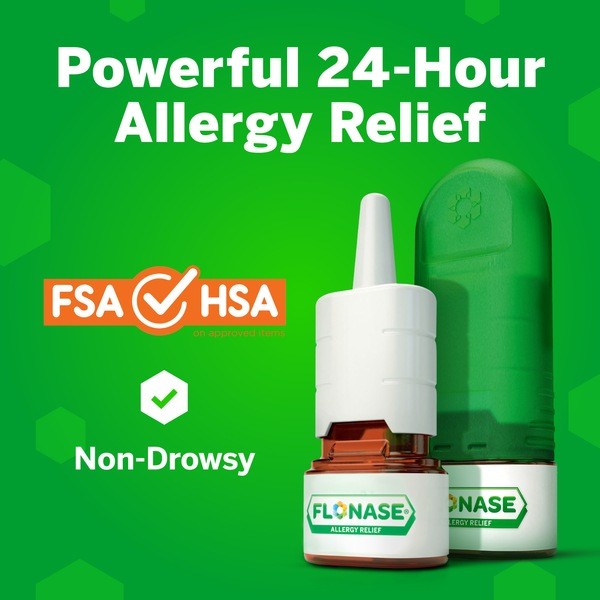 Flonase NonDrowsy 24HR Allergy Relief Nasal Spray, 72 Sprays