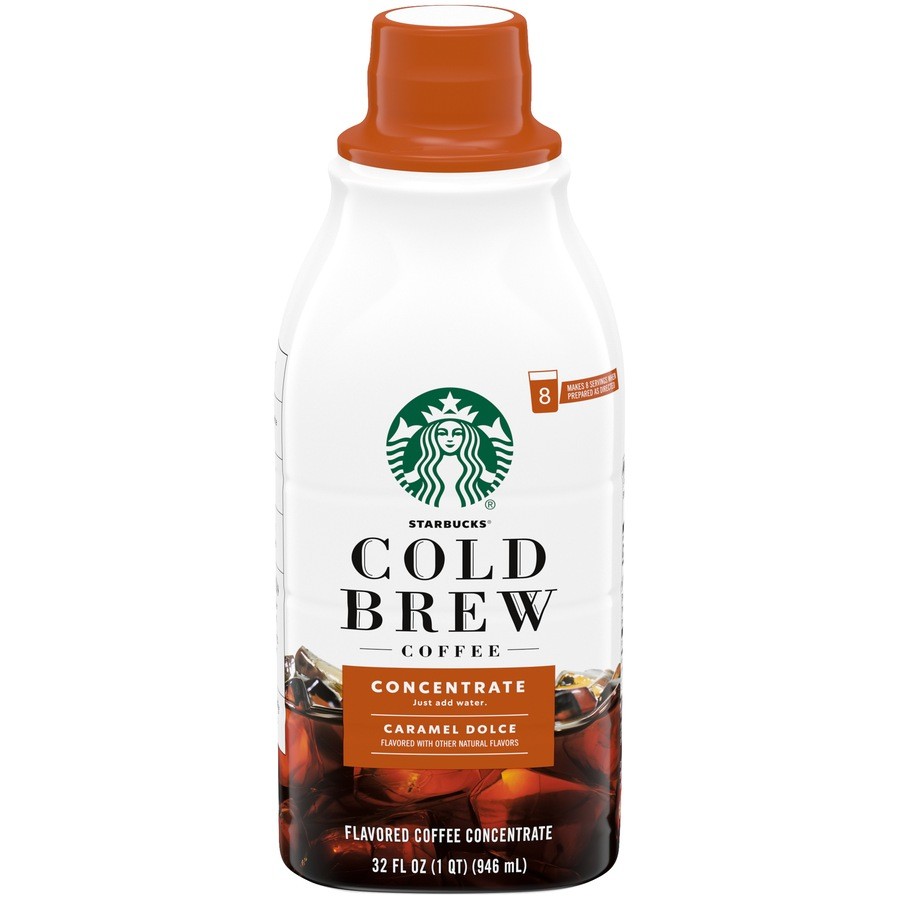 Starbucks Cold Brew Coffee Concentrate, Caramel Dolce, 32 oz CVS Best