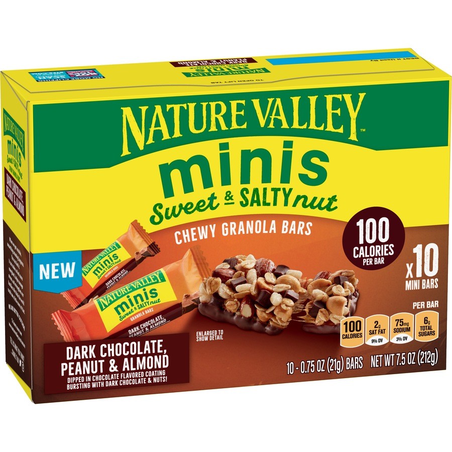 Nature Valley Sweet and Salty Nut Bars, Dark Chocolate Peanut Almond, 6 ct  