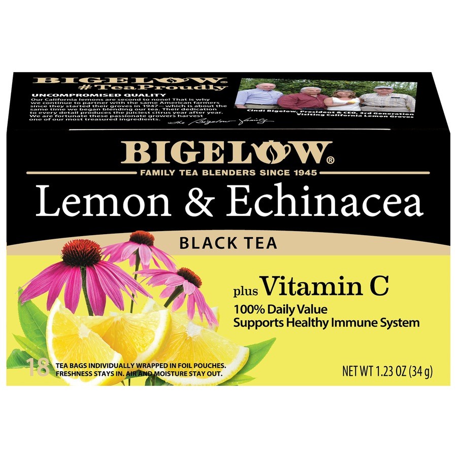 Bigelow Lemon & Echinacea Tea Bags, 18 ct, 1.23 oz Best Deals and Price