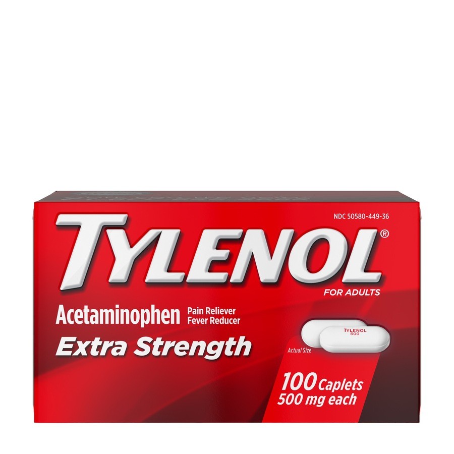 Tylenol Extra Strength Acetaminophen 500 MG Caplets, 100 ct CVS Best