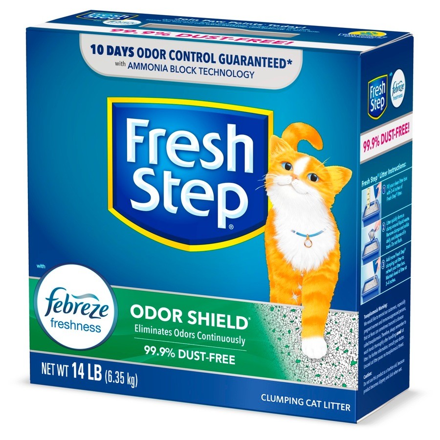Fresh Step Odor Shield Clumping Cat Litter with Febreze Freshness, 14 lb 224 oz CVS Die