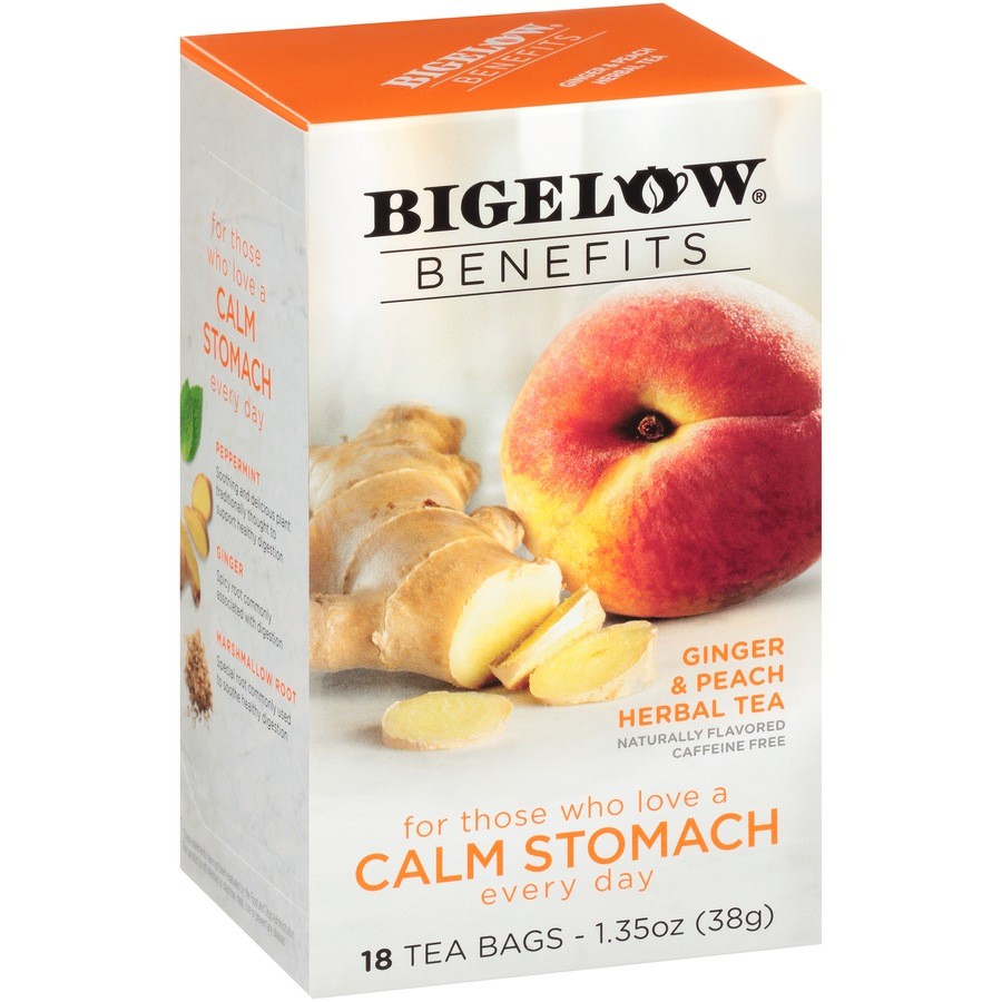 Bigelow Benefits Ginger and Peach Herbal Tea, 18 ct CVS Best Deals