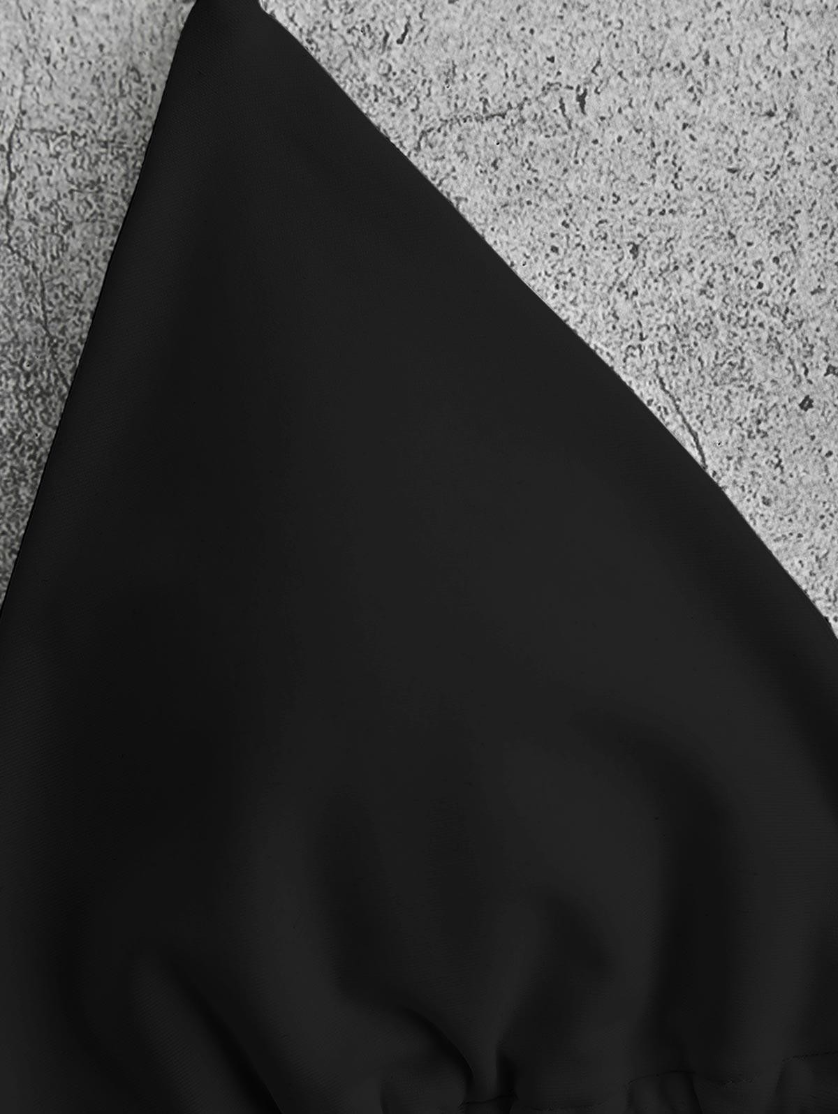 ZAFUL Crinkle Textured Halter Tie Side String Thong Bikini Swimwear M Meilleures offres et