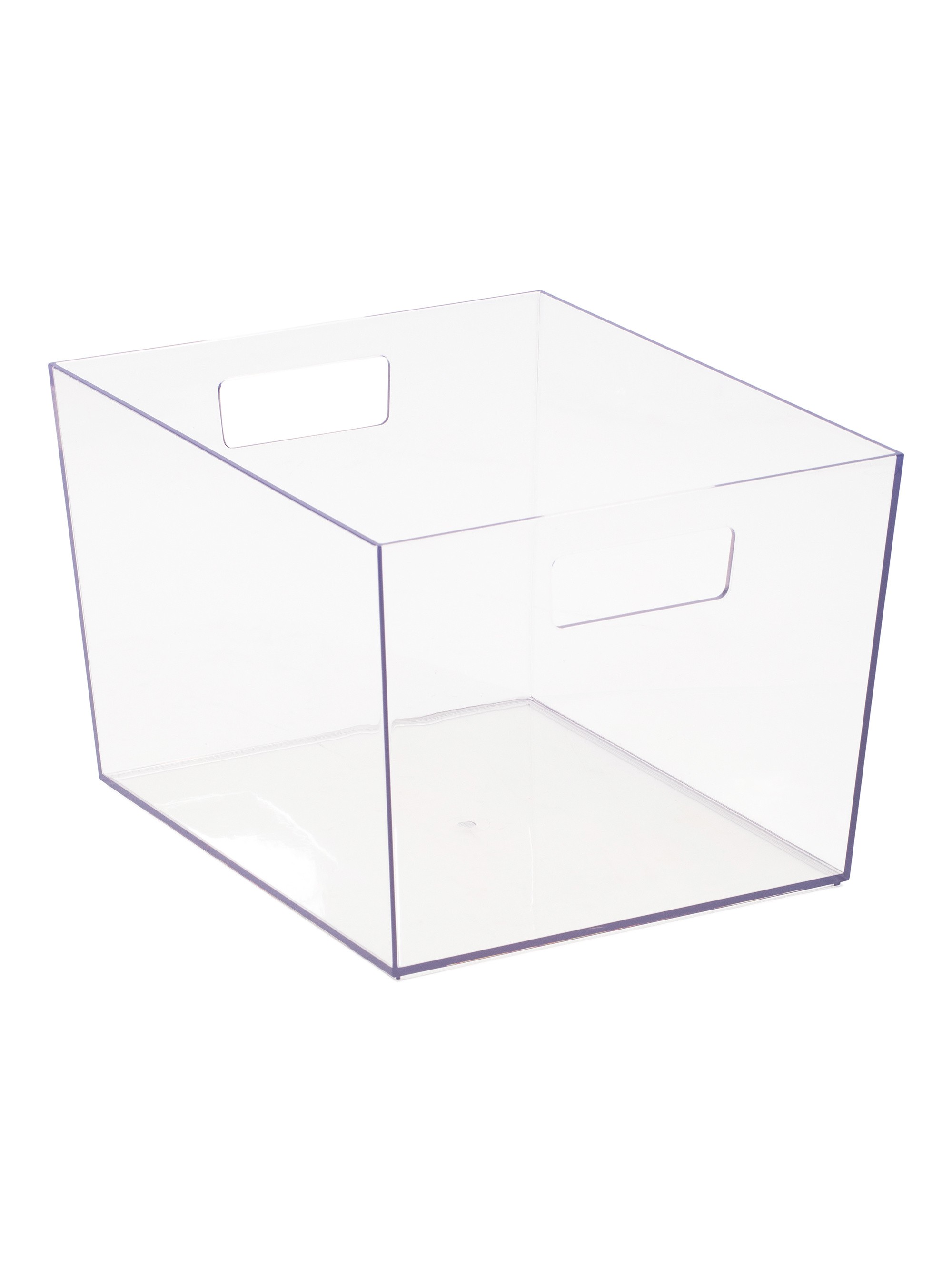 4ct mDesign Plastic Stackable Kitchen Storage Organizer with Drawer 4 Pack, Clear