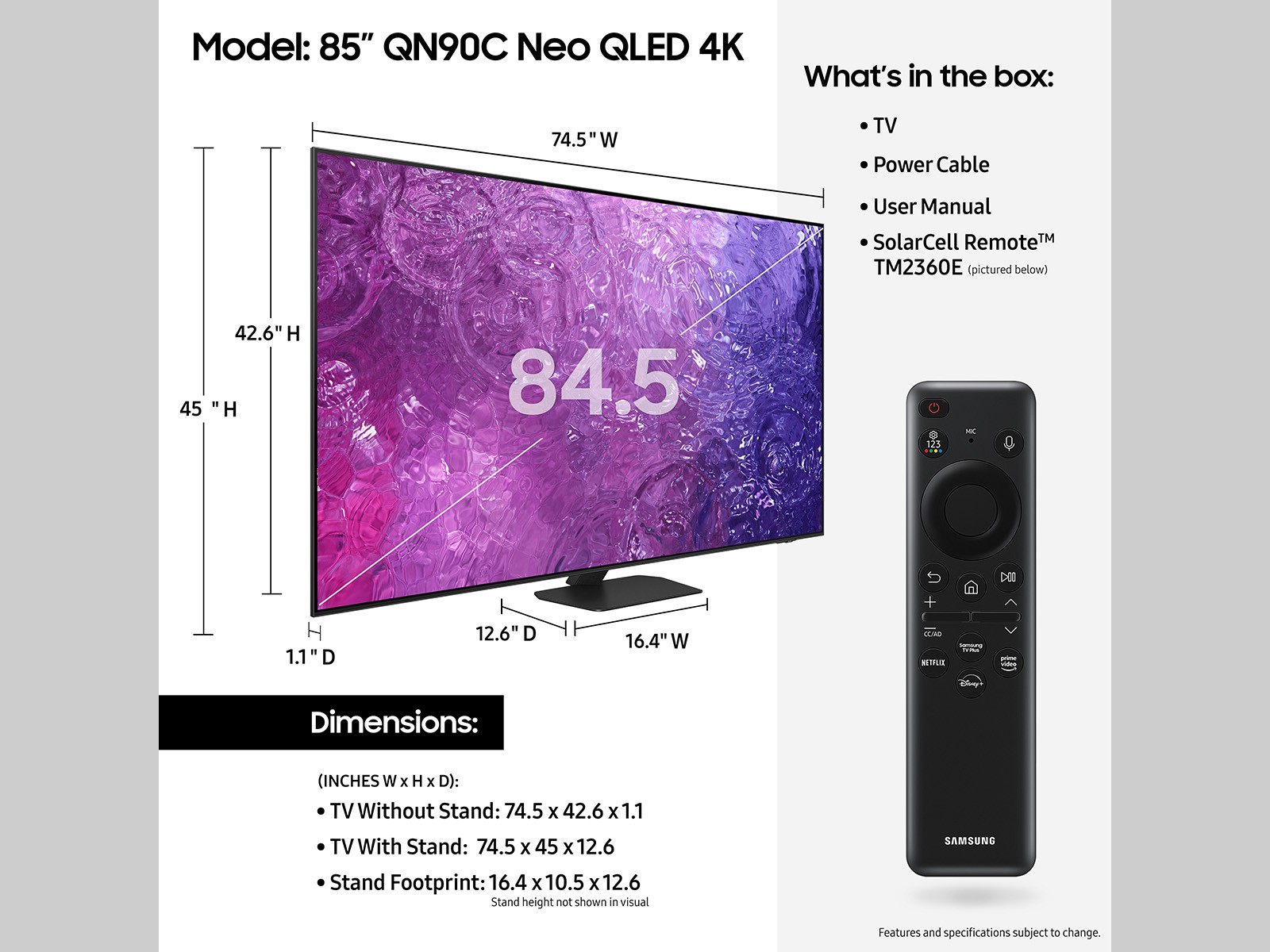 85 Class QN90C Samsung Neo QLED 4K Smart TV 2023 Best Deals And 