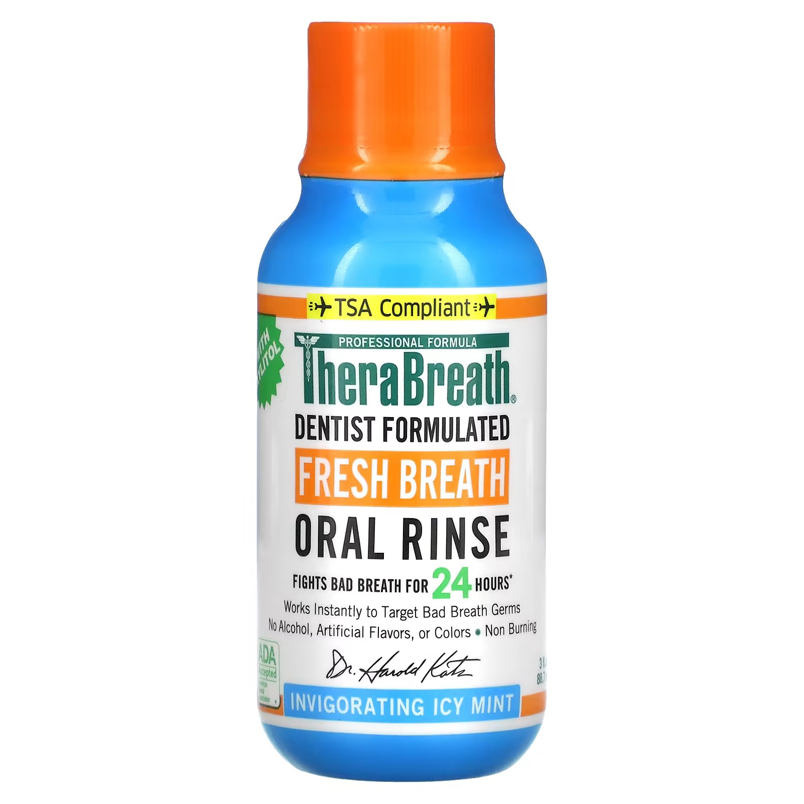 TheraBreath, Fresh Breath Oral Rinse, Invigorating Icy Mint, 3 fl oz ...