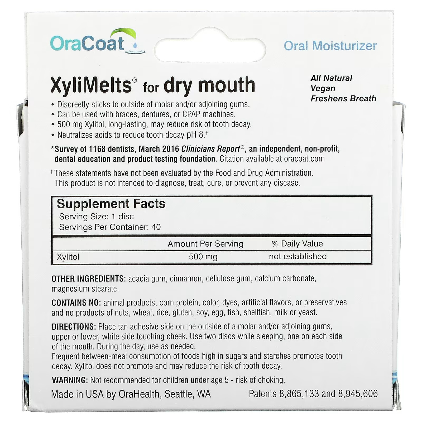 OraCoat, XyliMelts For Dry Mouth, Cinnamon, 40 Discs Best Deals and