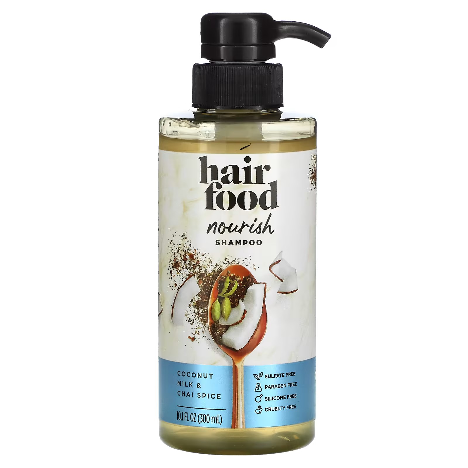 Hair Food, Nourish Shampoo, Coconut Milk & Chai Spice, 10.1 fl oz (300