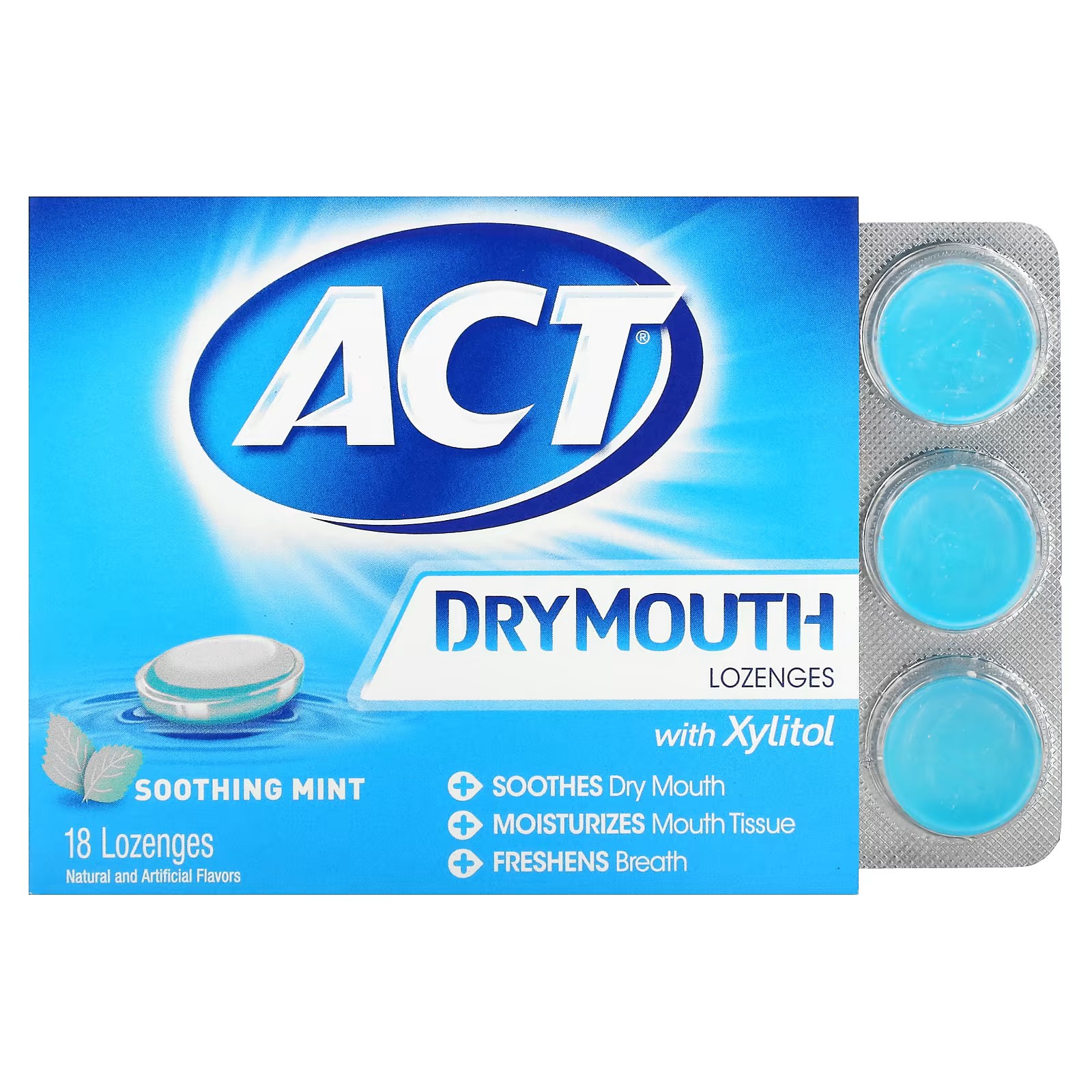 Act, Dry Mouth Lozenges, With Xylitol, Soothing Mint, 18 Lozenges Best