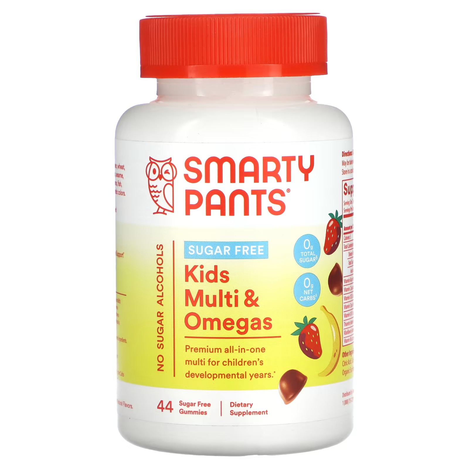 SmartyPants, Kids Multi & Omegas, Sugar Free, Strawberry Banana, 44 ...