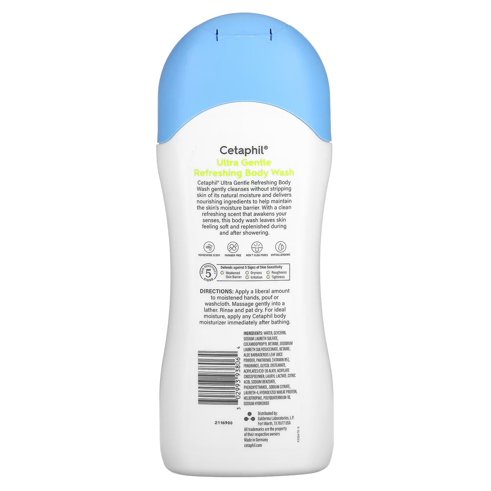 Cetaphil, Ultra Gentle Refreshing Body Wash, Refreshing Scent, 16.9 fl