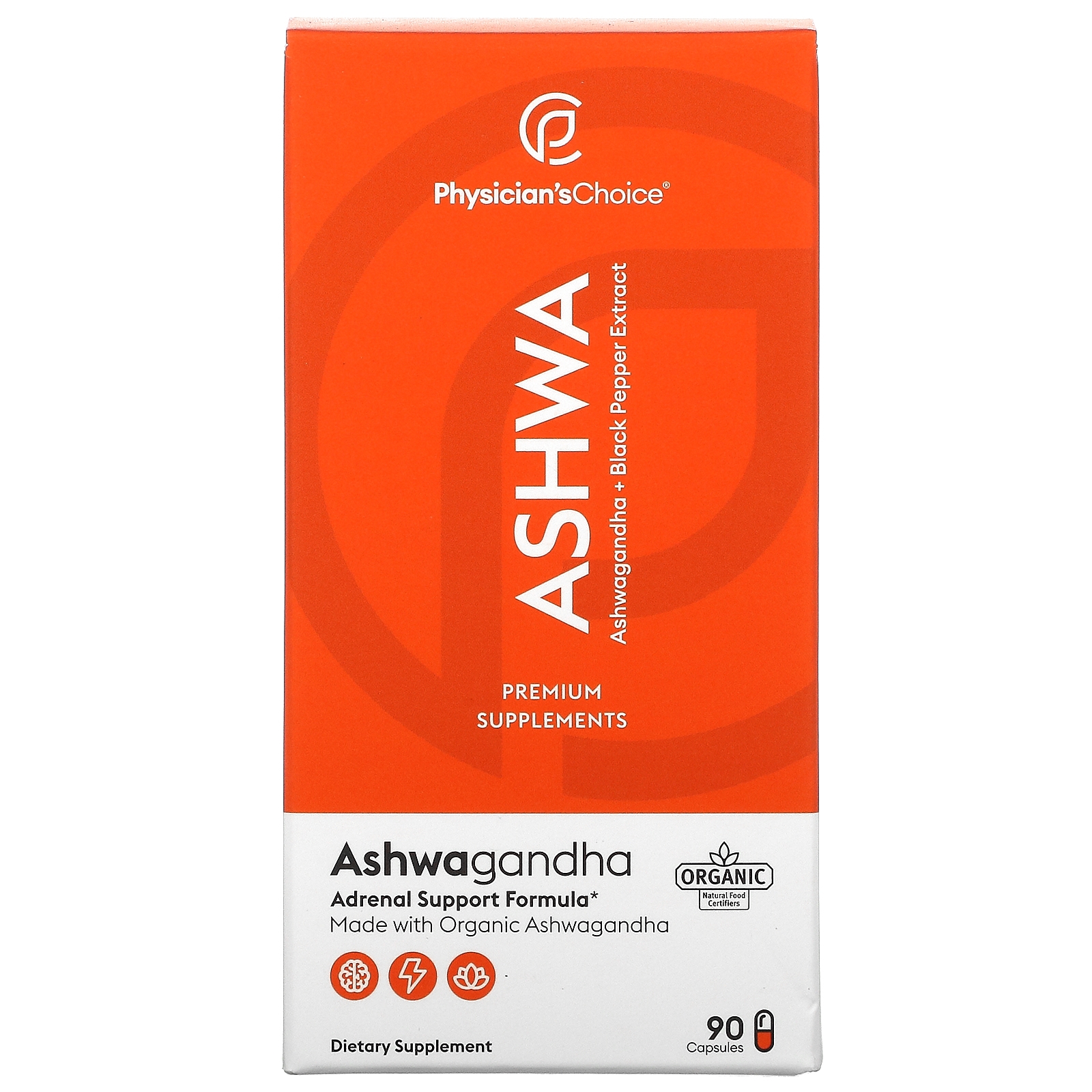 Physician's Choice, Ashwa, Ashwagandha + Black Pepper Extract, 90 Capsules Best Deals and Price